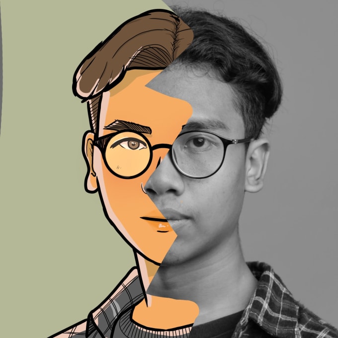 Draw your headshot photo into my style art by Moehfhmi | Fiverr