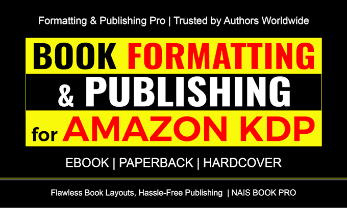 do book formatting for amazon KDP and book publishing