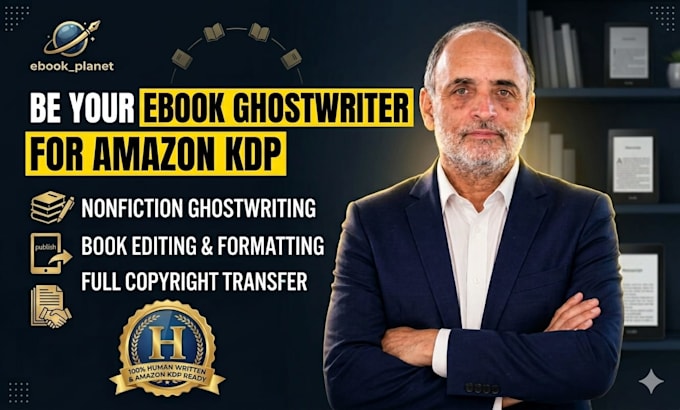 be your ebook ghostwriter or ghost book writer for amazon KDP