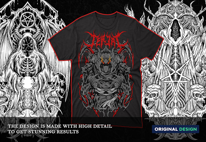 draw dark illustration, black metal, death metal, heavy, and horror bands