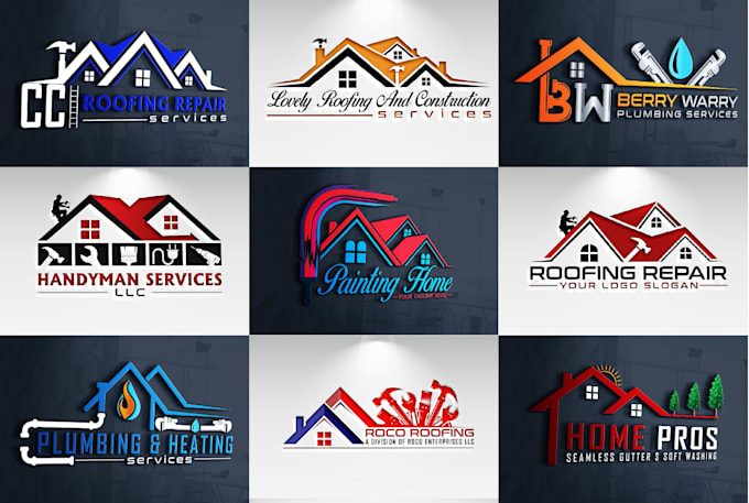 make roofing,  plumbing, remodeling and handyman logo