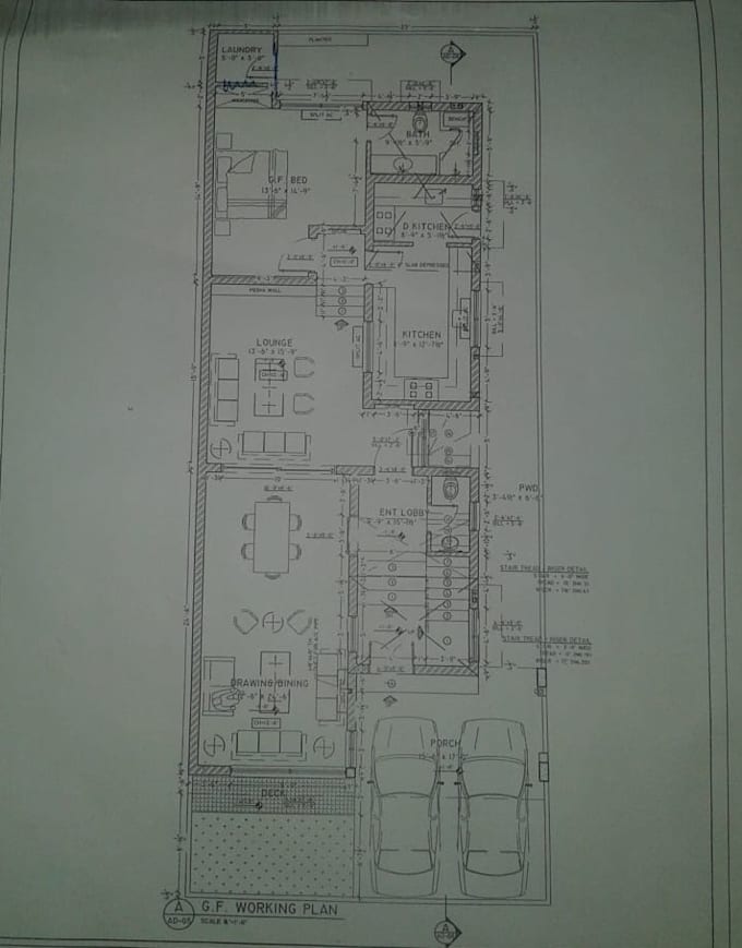 Do autocad floor plan and full set architectural blueprint drawing by ...