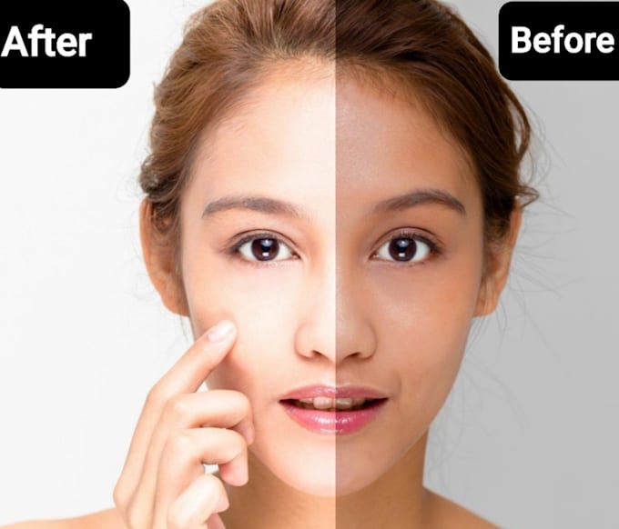 do 15 images skin retouch and glamour makeup
