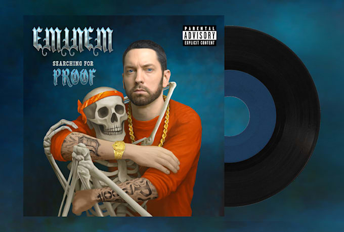 create an illustrated album cover using a realistic style