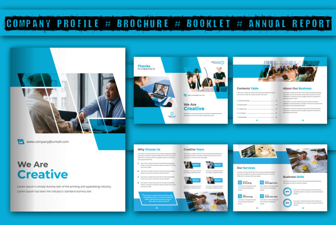 Hire a freelancer to design company profile, business brochure, booklet, and annual report