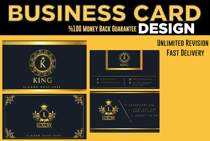 design elegant double sided business card print ready files