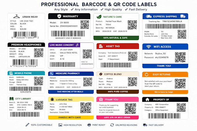 create professional barcode and qr code label design