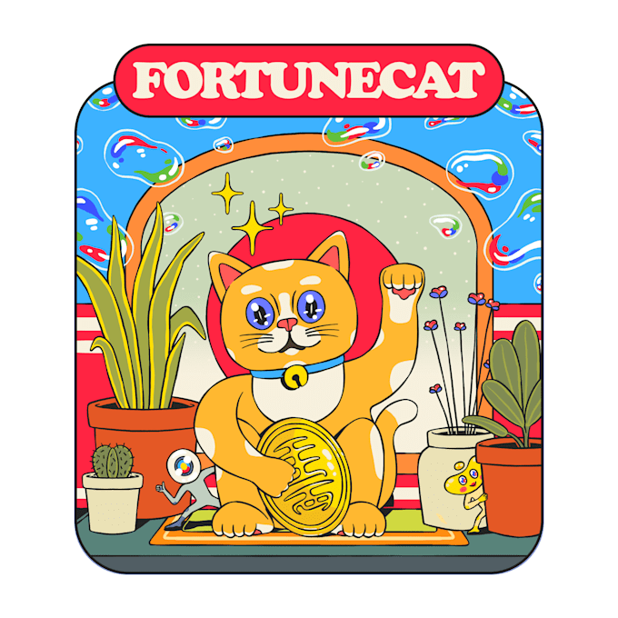 create fun character vintage pop art cartoon illustration
