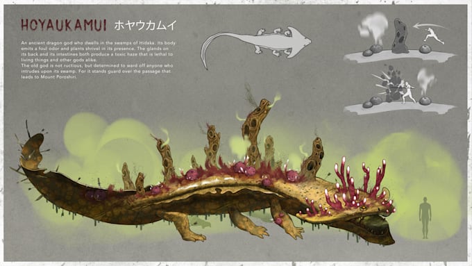 paint concept art of items, weapons and creatures