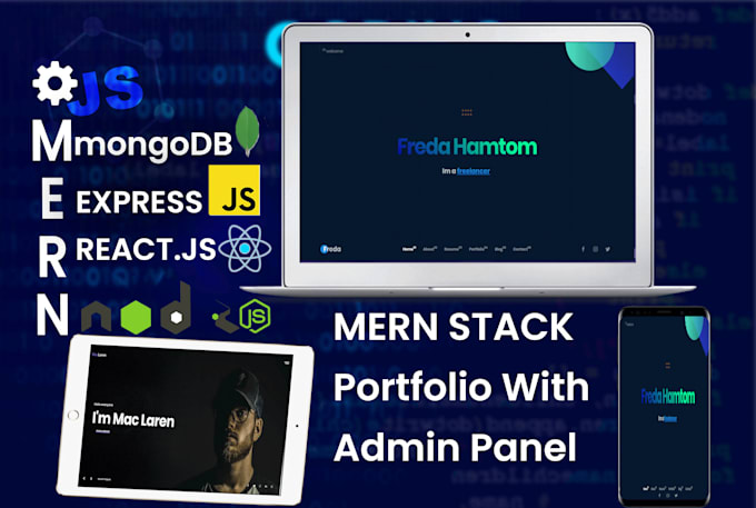 develop modern portfolio website using mern stack