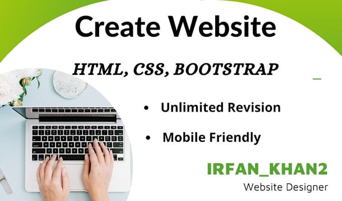 Front end web development with html css bootstrap js by Irfan_khan2 ...