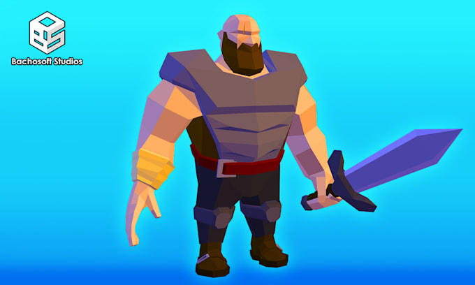 design low poly 3d models and characters