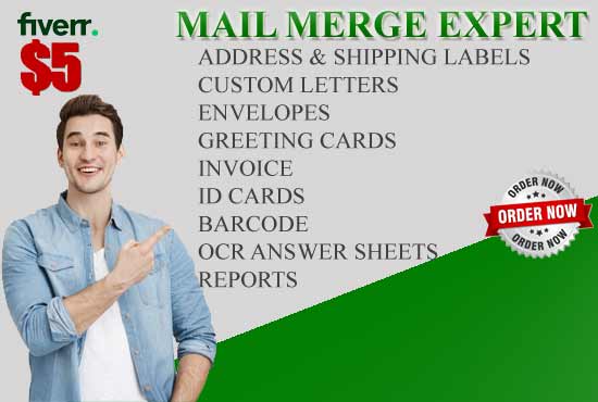 Do Mail Merge For Letters Labels Envelops And Invites By Rasikh90 Fiverr 7405