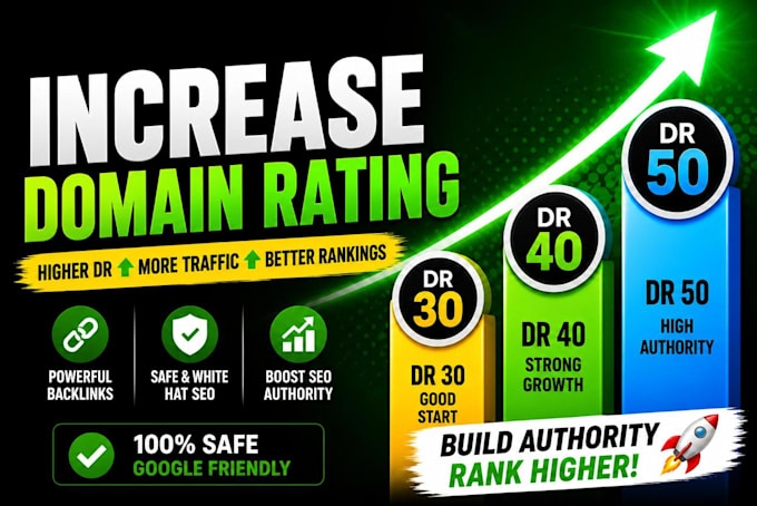 increase domain rating ahrefs dr30, dr40 and dr50 plus