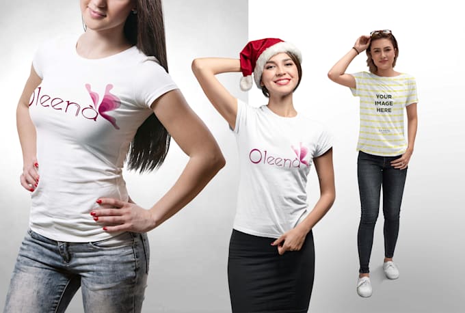 make realistic  apparel t shirts mockup
