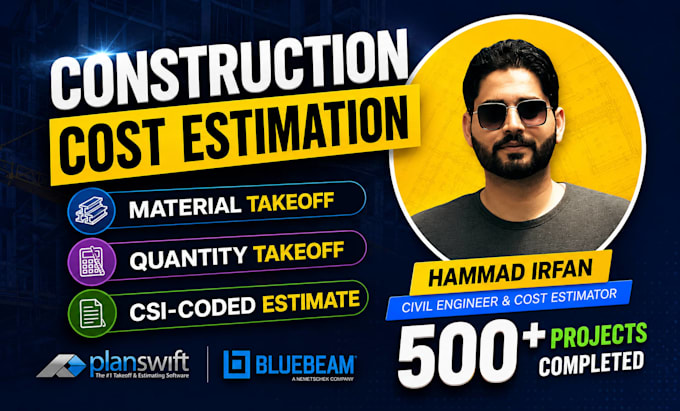 do construction cost estimation and material takeoffs