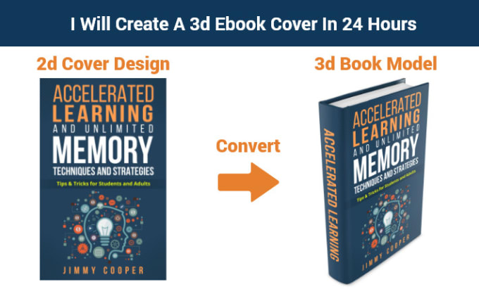 create a 3d ebook cover in 24 hours