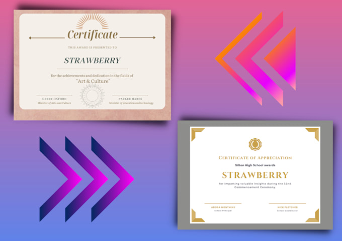 Design professional award certificate or diploma certificate in 24 ...