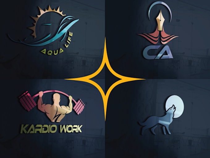 design a modern 3d logo with professional branding