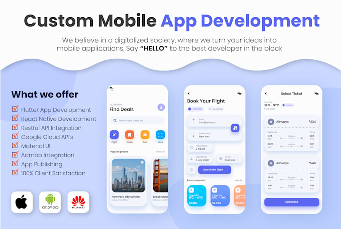 develop an ideal android, ios mobile app for your enterprise