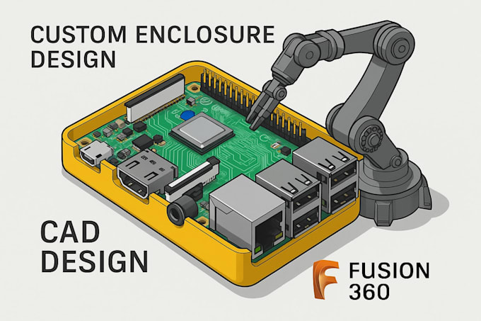 design your 3d enclosure or robotics model in fusion 360