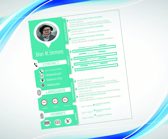 design professional and interactive CV resume design