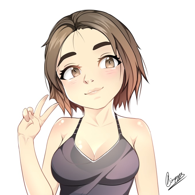 Custom Anime Portrait Cartoon Portrait Profile Photo 