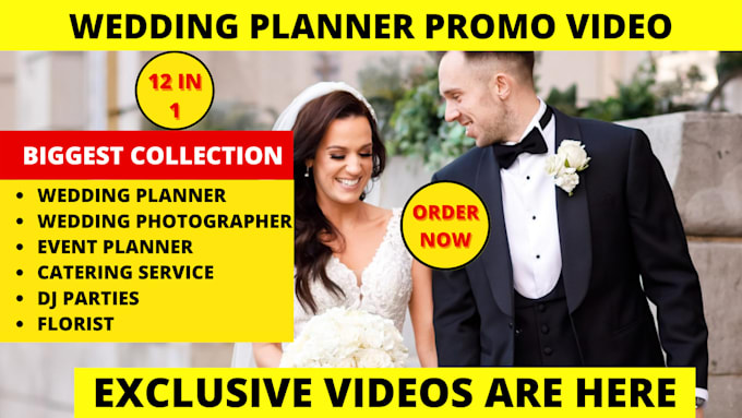 do wedding planner or event planner or wedding photographer video ads