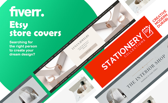 design etsy store banner and etsy logo