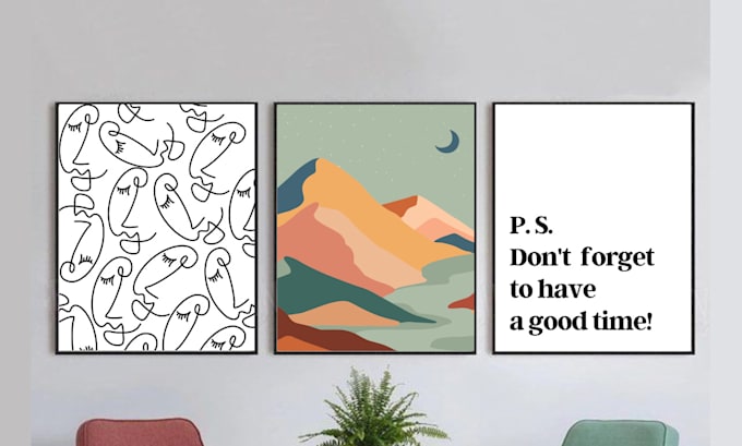 create digital motivational wall arts for etsy and shopify