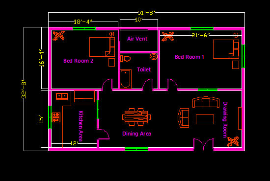 draw your architecture floor plan , elevations in auto cad