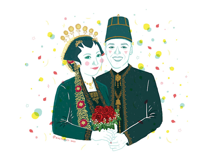 draw cute colorful digital portrait