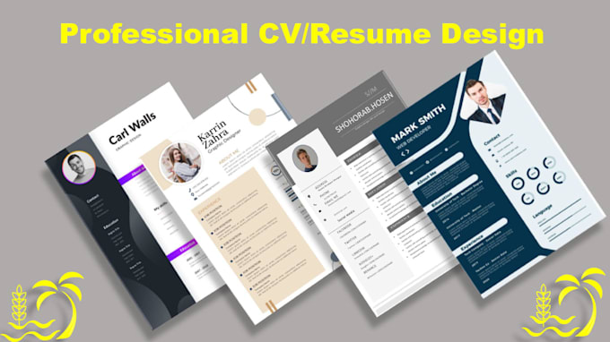 design perfect resume or CV