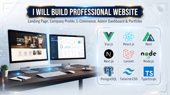 build professional website, landing page, company profile