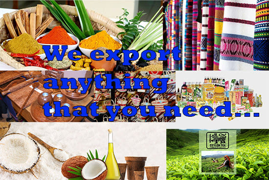 I will export sri lankan products to you