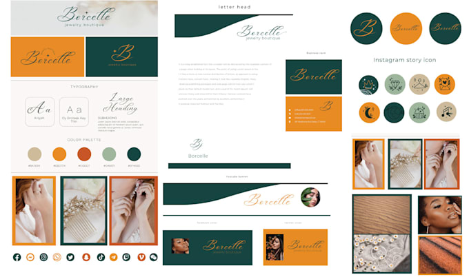 handwritten signature logo and full complete branding kit