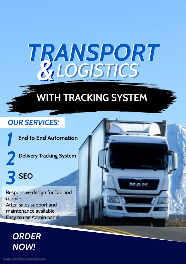 build exclusive and responsive logistics website with tracking system
