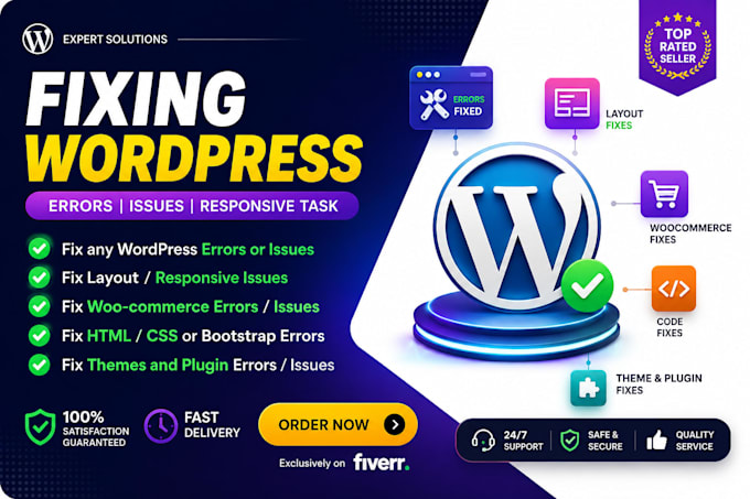 fix wordpress, woocommerce, responsive, jquery, ajax issues and bugs