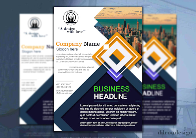 creat a simple and unique business flyer design