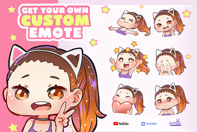 create custom chibi cute emotes for your twitch channel