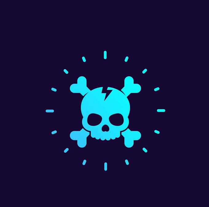 design super skull  logo very fast with super color