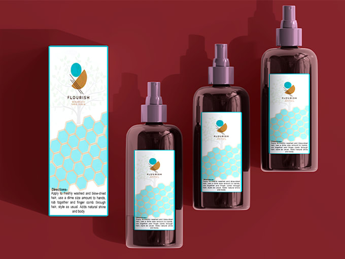 design premium product label, modern cosmetic label design