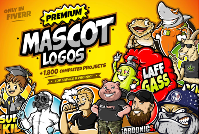 do will create a custom cartoon mascot logo design