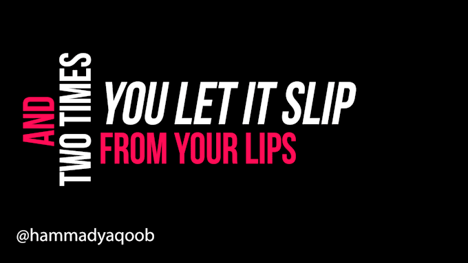 make kinetic typography song lyric video
