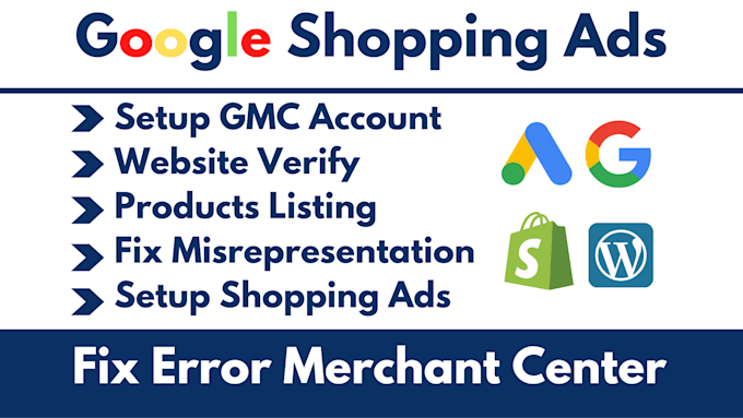 setup google shopping ads and fix merchant center suspension