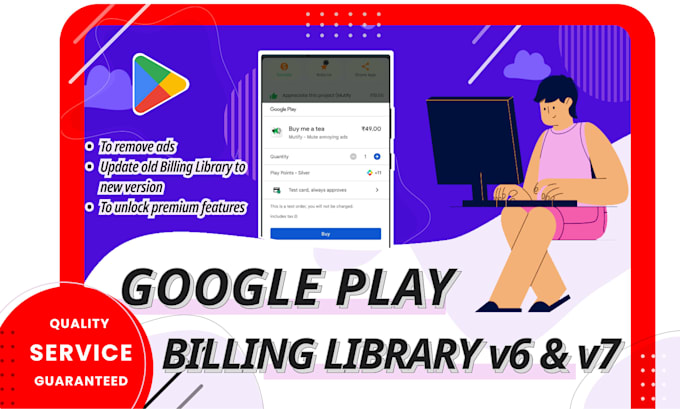 integrate google play billing library, purchases, subscriptions in android apps