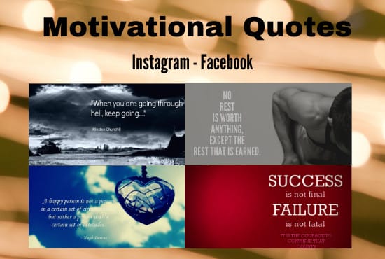 develop images with inspiring quotes for your social media