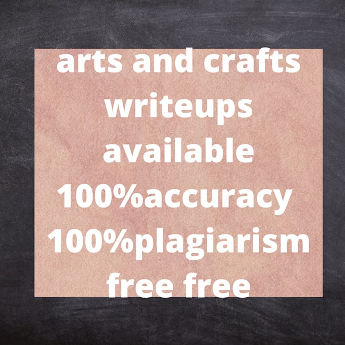 write absorbing arts and crafts articles