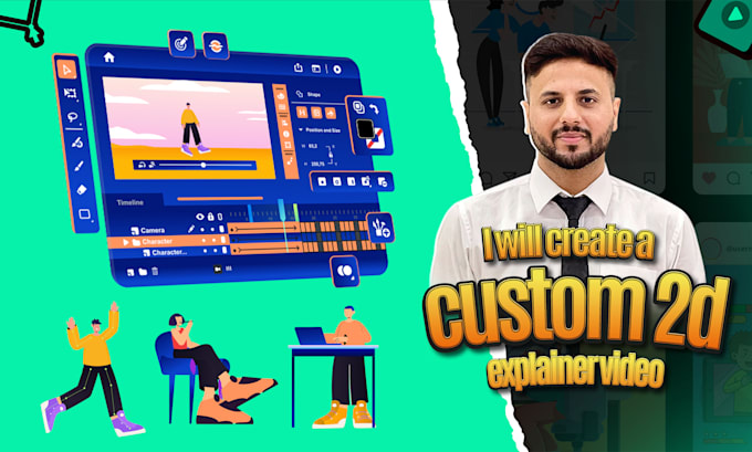 create a fully custom 2d animated explainer video