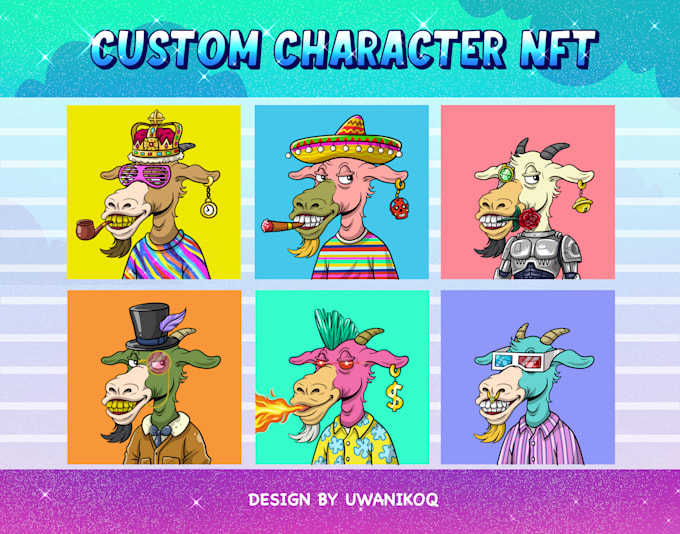draw custom nft cartoon avatar mascot